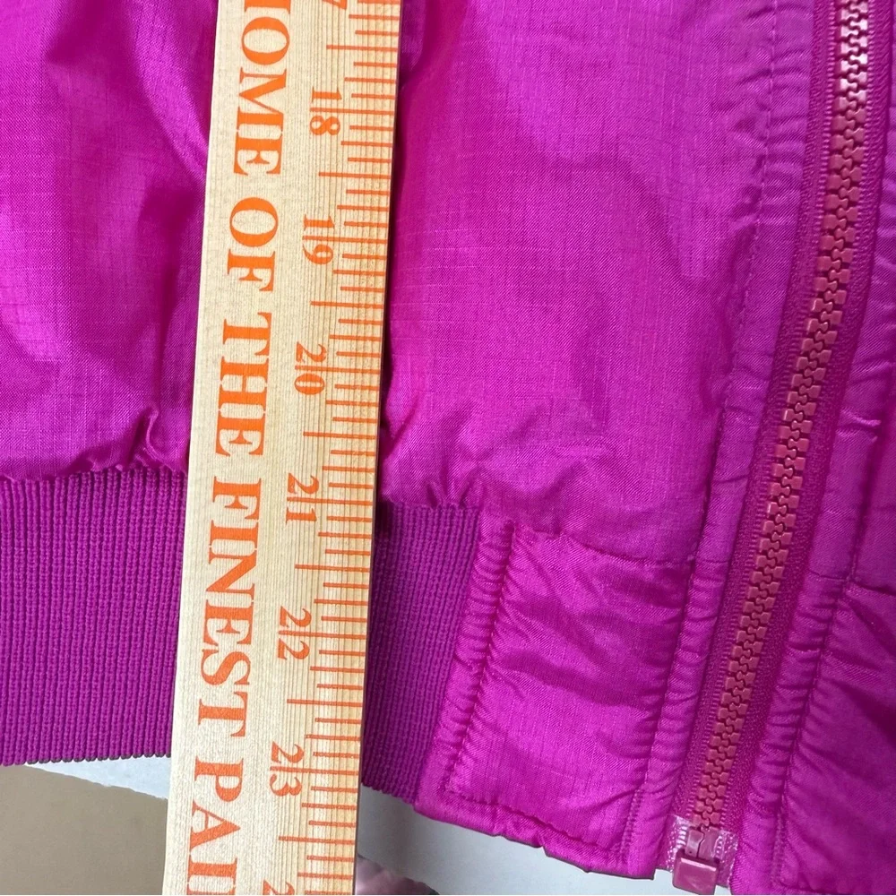 Vintage Columbia Women's Fleece Lined Nylon Jacket Large Fuchsia Pink Orange - Picture 4 of 11